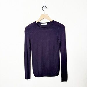 Kokun Bamboo Cashmere Purple Pullover Sweater Womens Size S